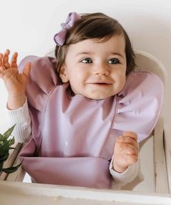 Lavender Frill Snuggle Bib