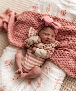 Rose Stripe Long Sleeve Bodysuit