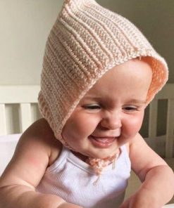 Crochet Bonnet & Bootie Set - Handmade - Peach