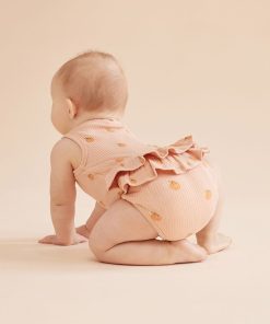 Alternative view of Organic Rib Ruffle Bodysuit