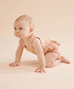 Organic Rib Ruffle Bodysuit