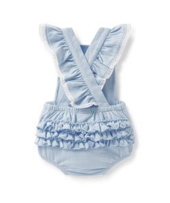 Chambray Ruffle Playsuit - Image 2