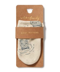 Alternative view of Little Bear Organic Pointelle Mittens